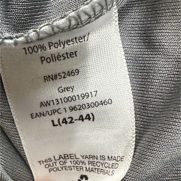 Athletic Works DriWorks Knit Shirt Mens Sz L /XL Gray Red Short Sleeve Crew Neck - Picture 11 of 15